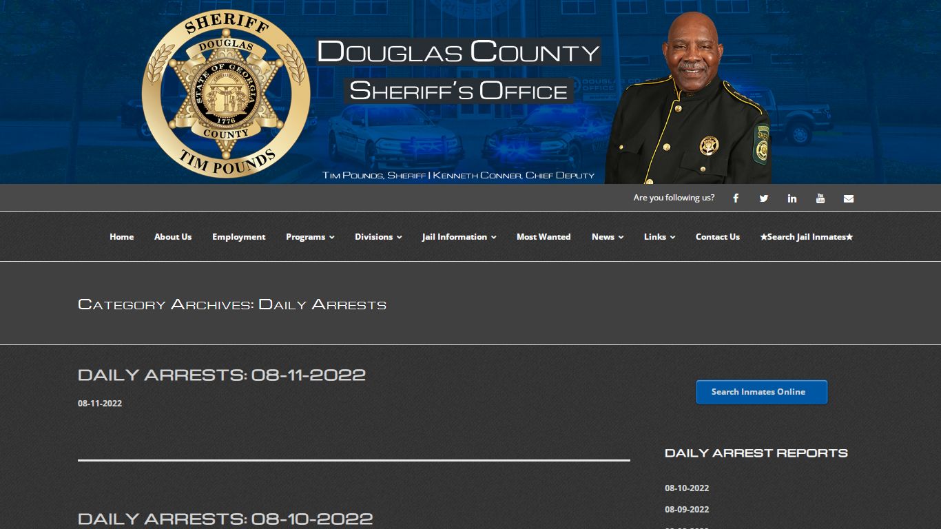 Daily Arrests – Douglas County Sheriff's Office (GA)