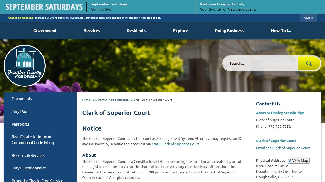 Clerk of Superior Court | Douglas County, GA