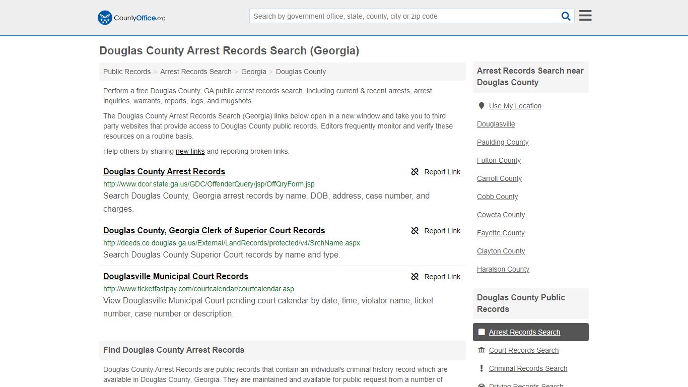 Arrest Records Search - Douglas County, GA (Arrests ...